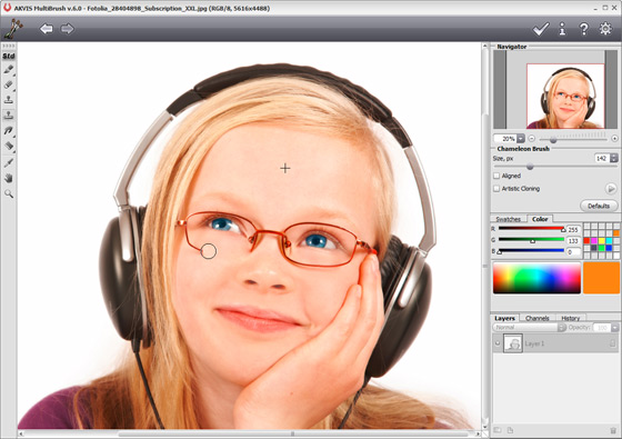 Removing eye glasses