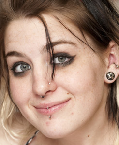 Girl with piercings