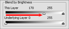 Position of the sliders