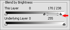 Position of the sliders