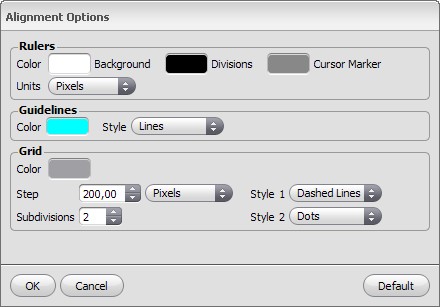 Alignment Tools Options