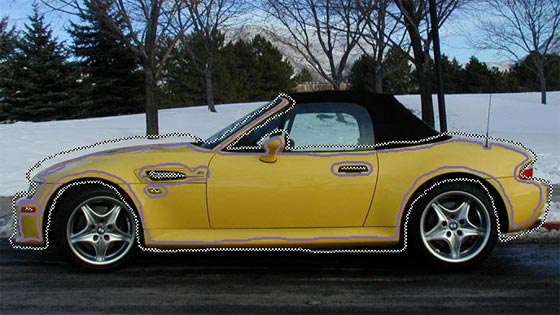 Outline the car with Keep Color Pencil