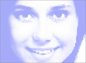 One Color Halftone Image