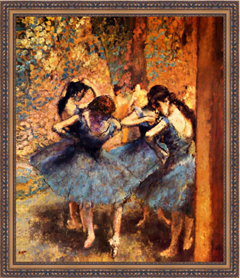 Edgar Degas Dancers in Blue