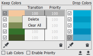 Removing colors from the list