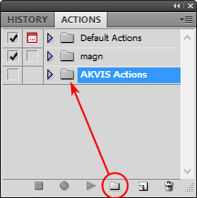 Actions Palette