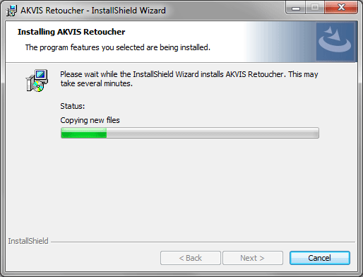AKVIS software installation is in progress