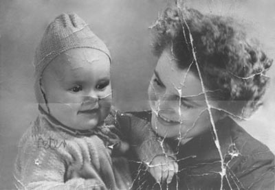 Old family black and white photo