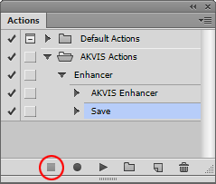 Action recording is stopped