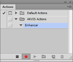 Actions palette