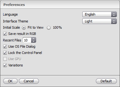 AKVIS Coloriage Preferences