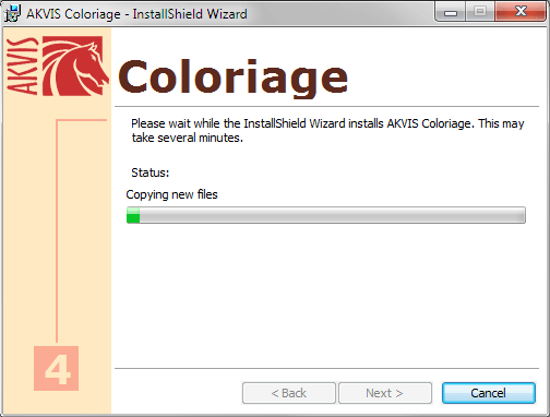 AKVIS software installation is in progress
