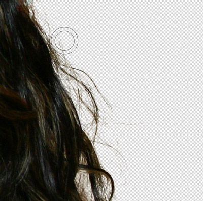 Result after using the Brush tool
