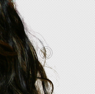 Draw over girl's hair