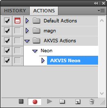 Actions Palette: Neon
