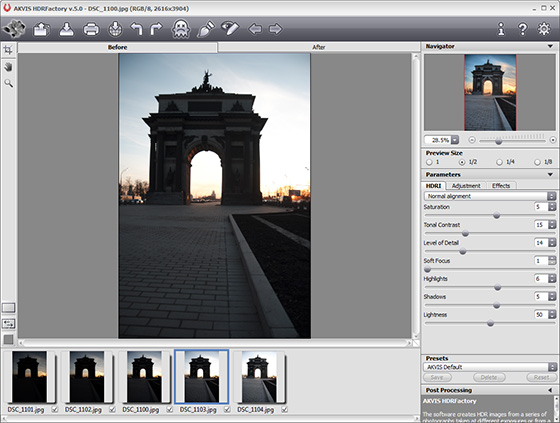 Set of images with Different Exposure
