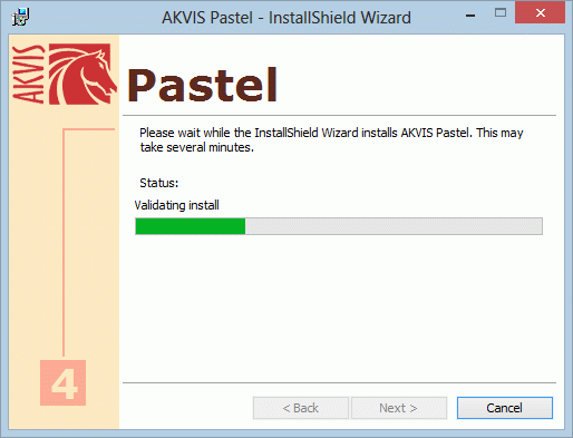 AKVIS software installation is in progress