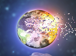 Particles Flying to The Right
