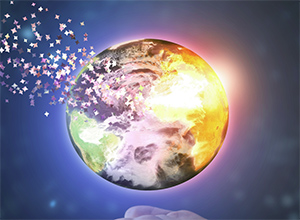 Particles Flying to The Left