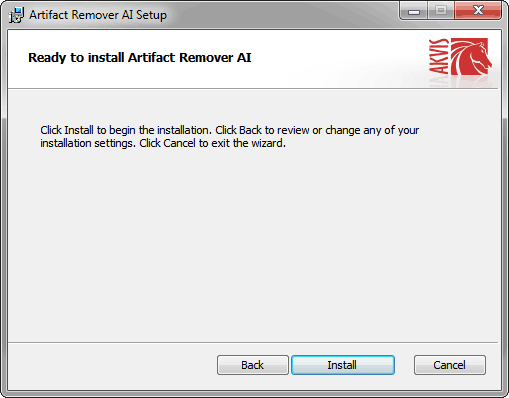 Choose a folder in the Main menu where you want AKVIS program